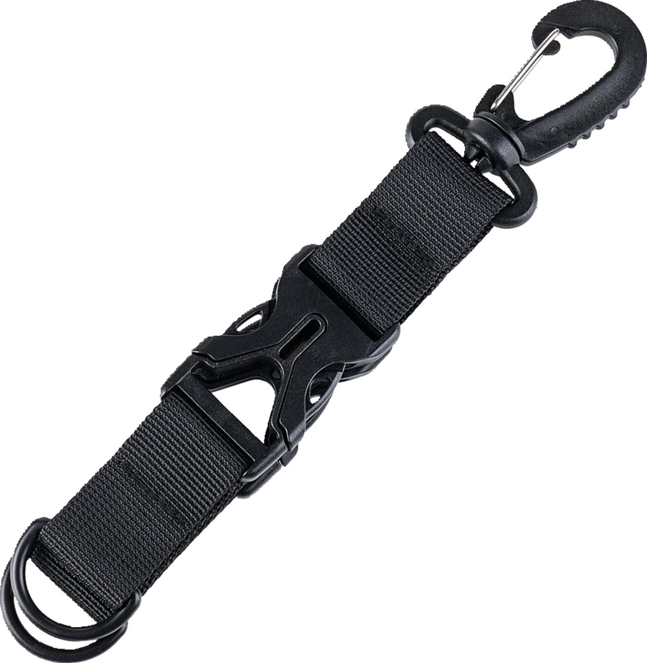 Army Surplus Carabiner keychain holder, Black