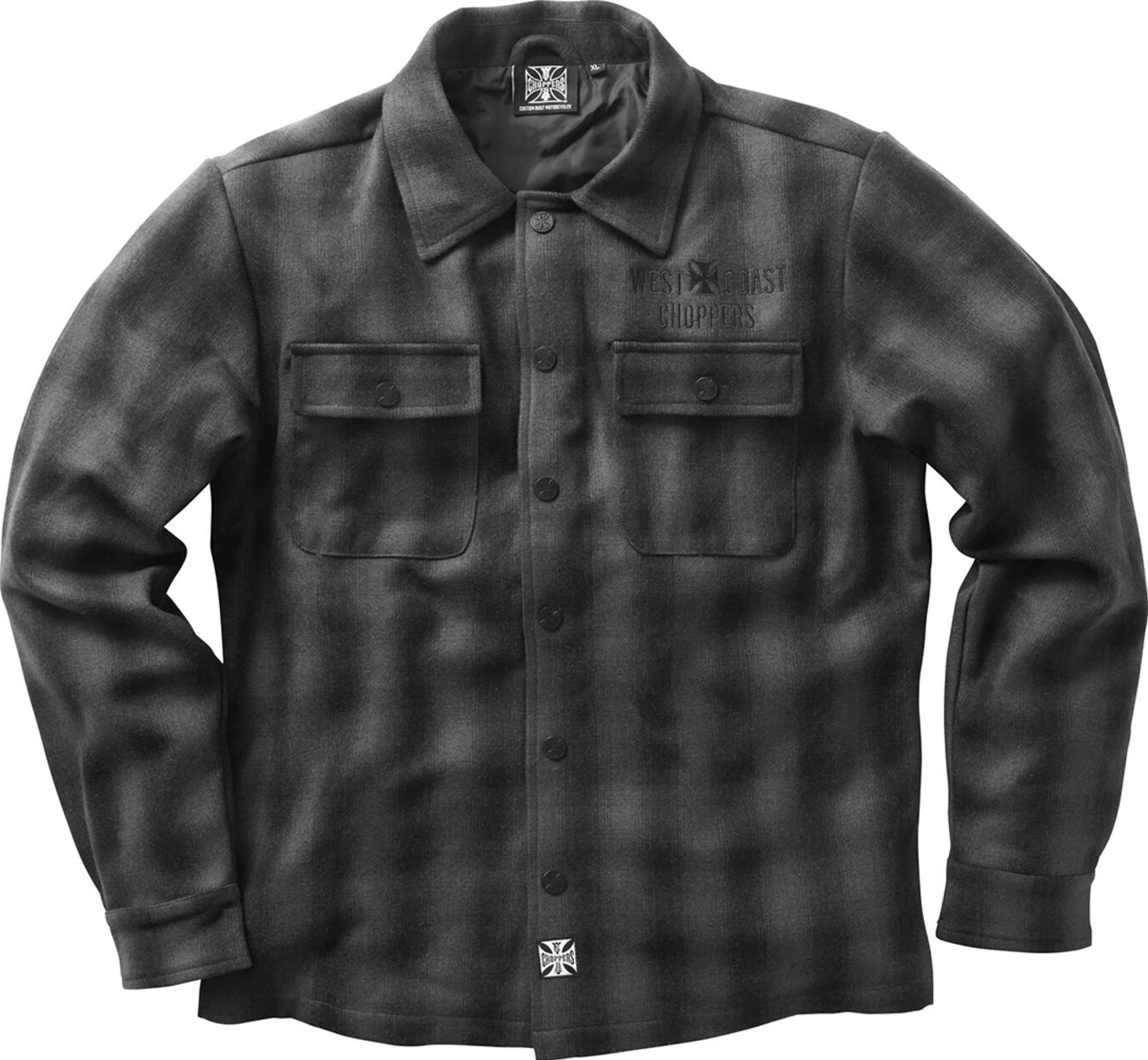WCC Wool lined Plaidshirt charcoal/black, 3XL