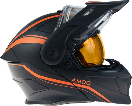AMOQ Ballast Electric visor Helmet Black/Orange, XS