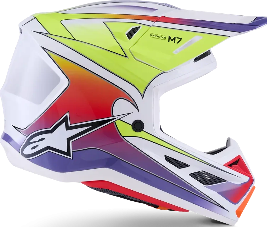HELMET SM7 FUSE WHT/YL/PU XS