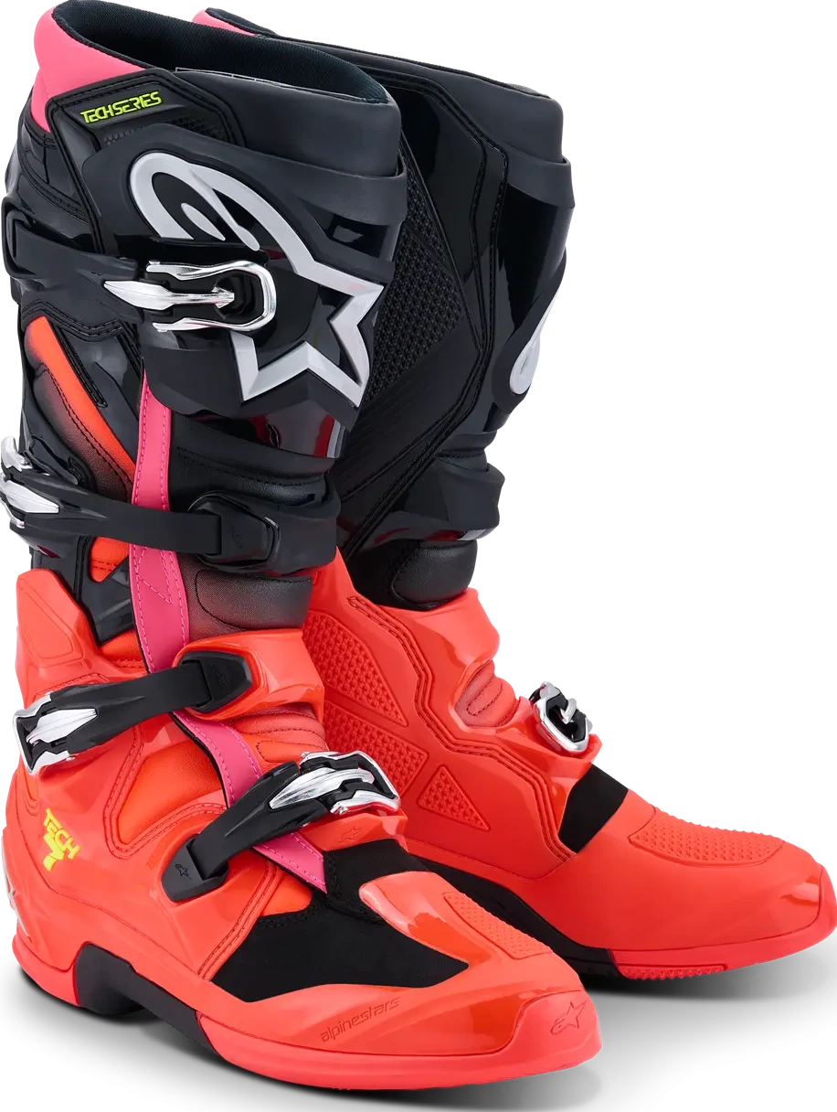 BOOT TECH 7 BLK/RD FLUO/PINK 5