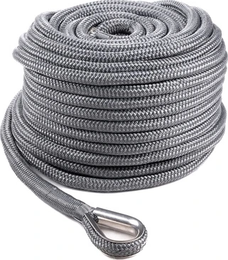 Qvarken Anchor Rope Dockline with thimble 14mm 40m grey