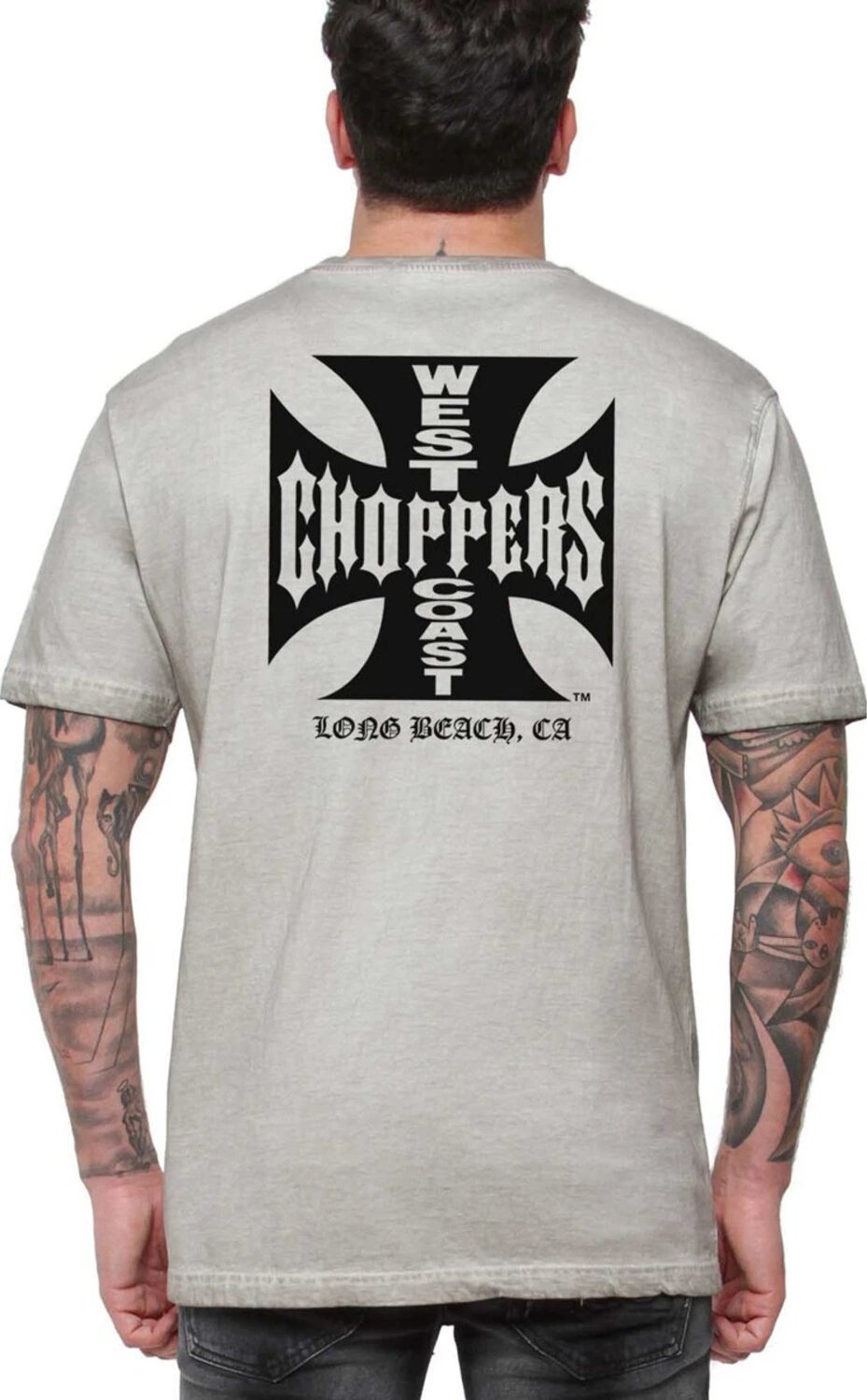 WCC OG Lbc Cross t-shirt, vintage Gray, gray wash, S