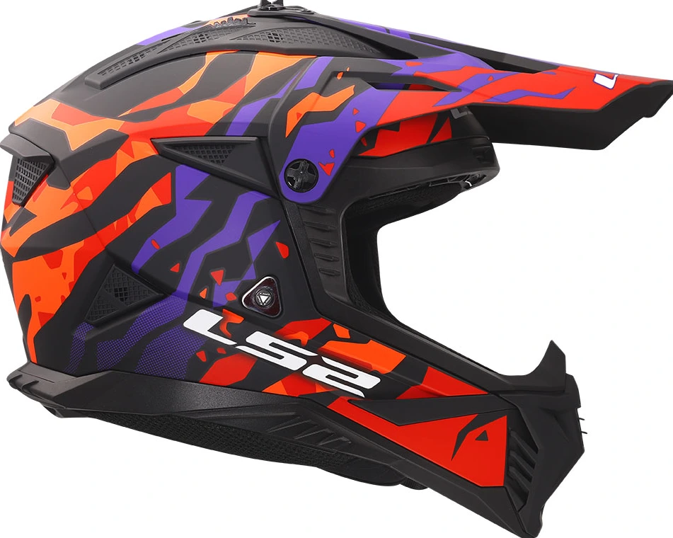 LS2 MX708 FAST II GROTESK Helmet - 3XL, Purple Orange