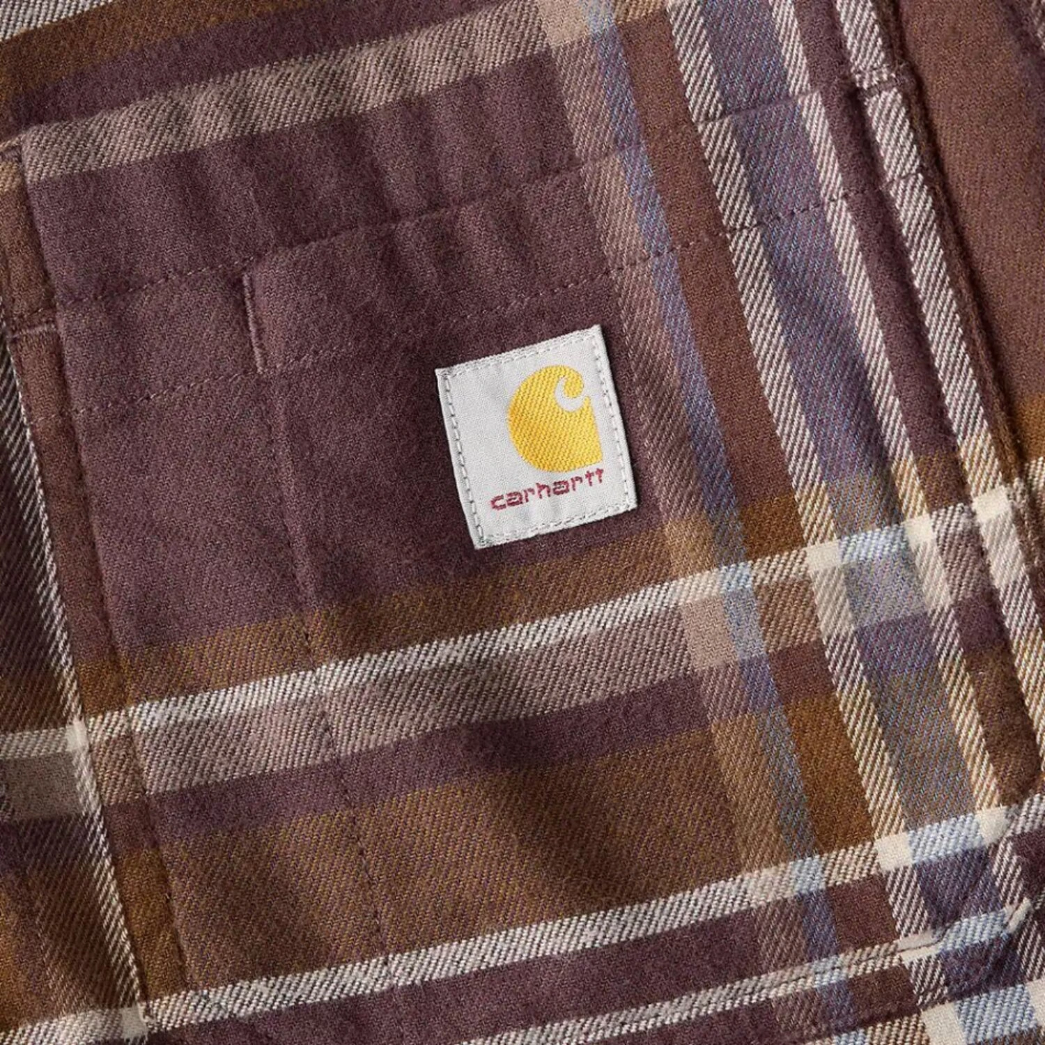 Carhartt Flannel Plaid shirt, dark sepia, L