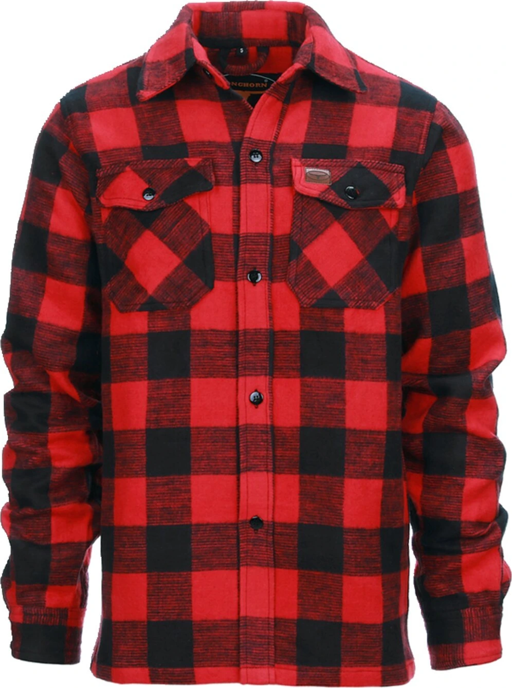 Lumberjack flannel shirt, checkered Red, Red, black, 2XL