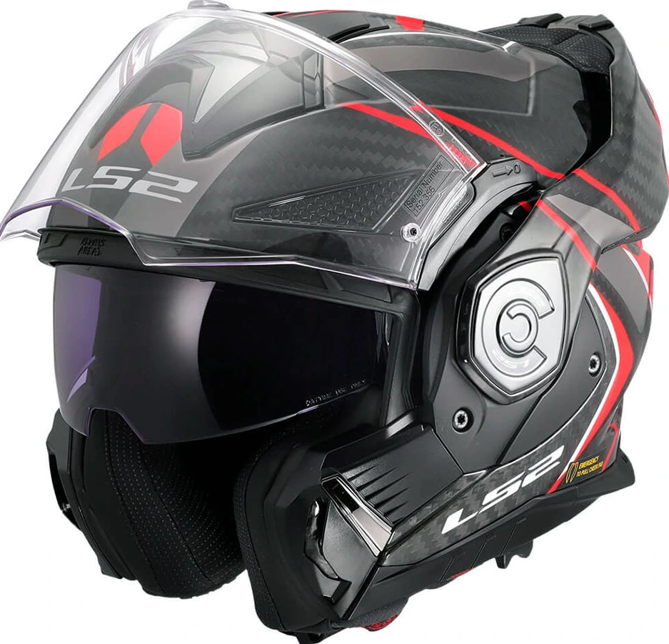 LS2 FF901 ADVANT X CARBON FUTURE II Helmet - 2XL, Red