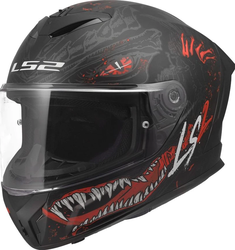 LS2 FF820 RAPID III KAIJU 2 Helmet - Black Red White, 3XL