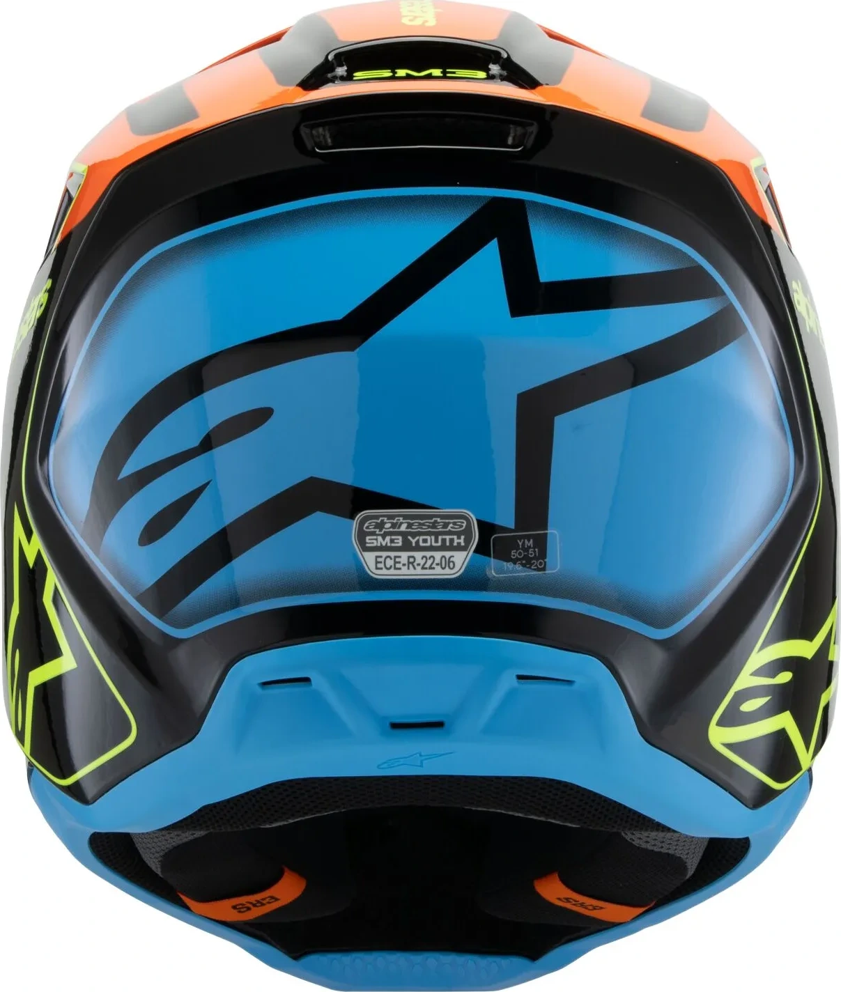 HELMET YTH SM3 FRAY BLK/OR/YL YS