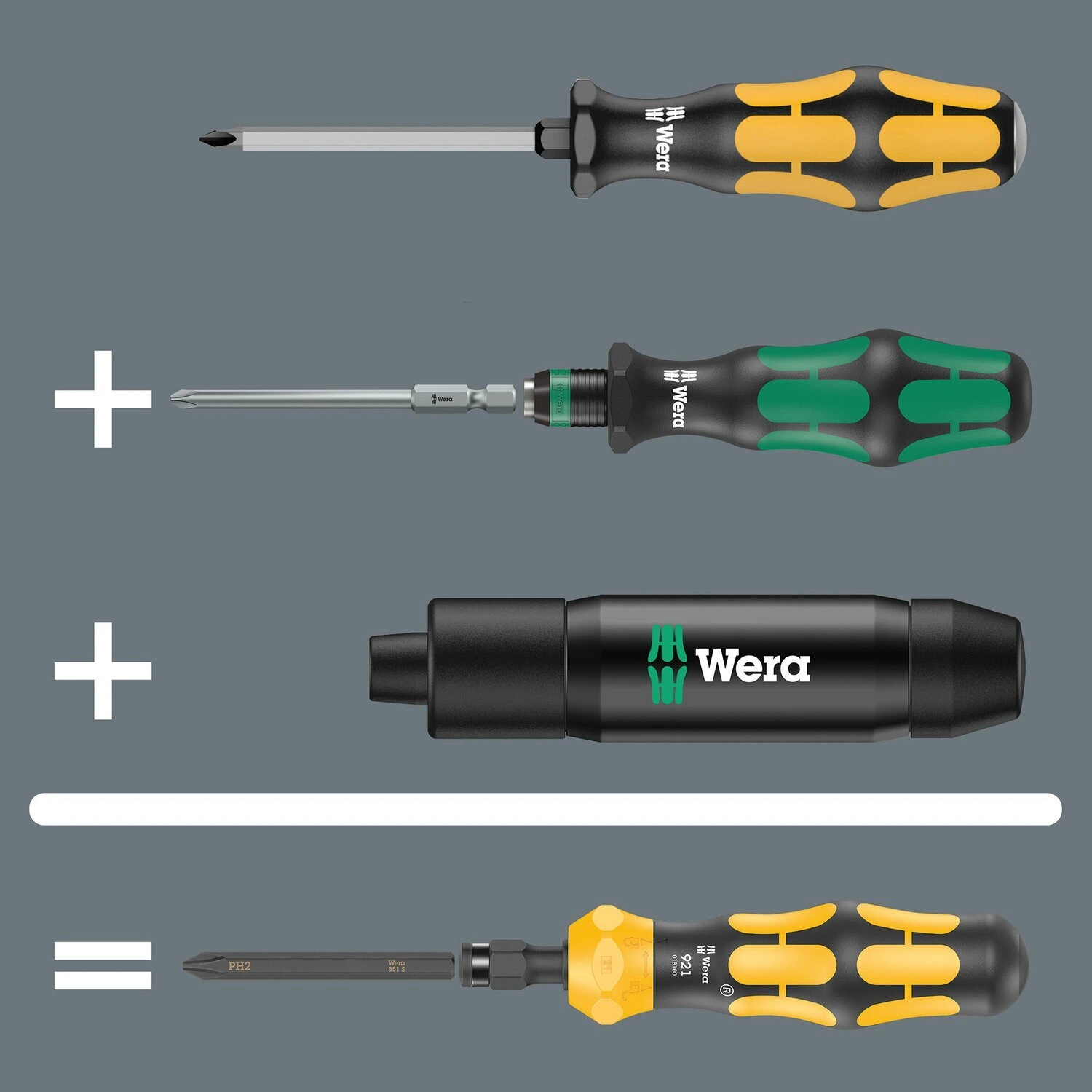 Wera, Kraftform impact screwdriver kit. Metric