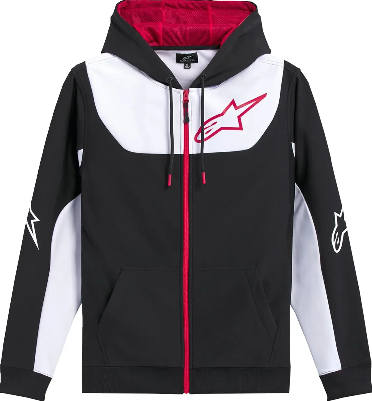 HOODIE ZIP SESSIONS V3 BLK/WHT/RD M