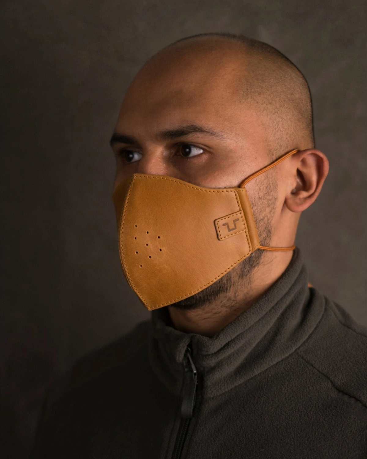 Trip Machine Face mask, vintage tan, One size fits most