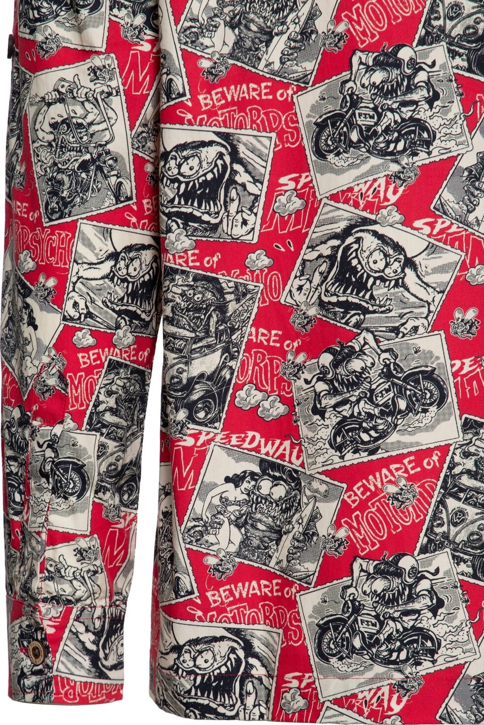 King Kerosin AOP shirt, off Red, dark Red, Red, M