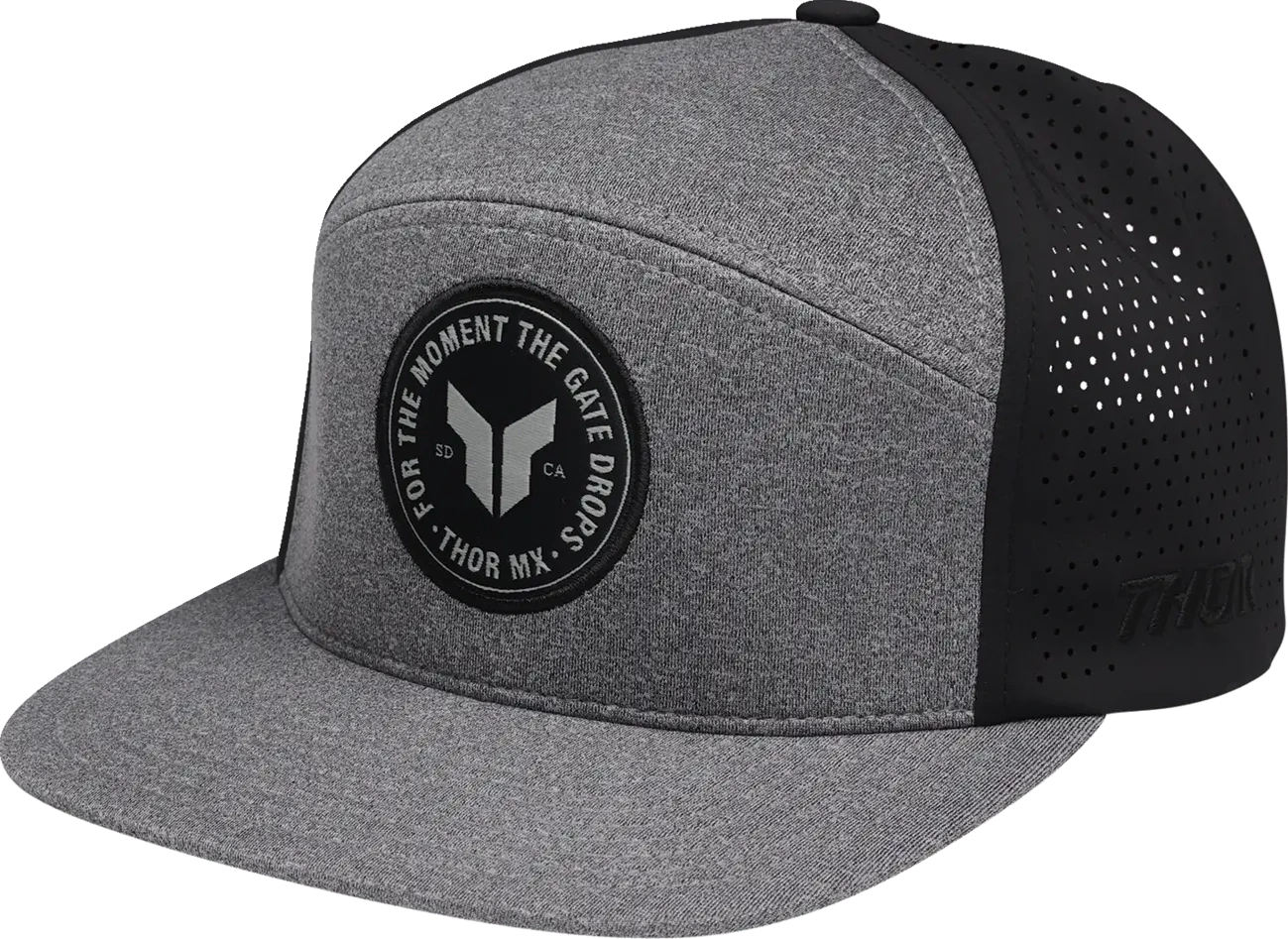 HAT BADGE HTR GY/BLACK