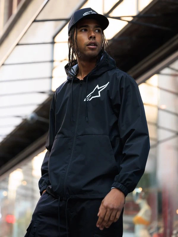 Alpinestars Jacket Speeder Chromium Windbreaker Black/White, L