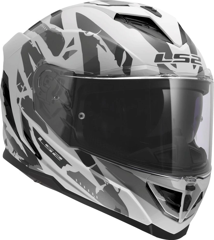 LS2 FF818 STORM III KAOS Helmet - L, White Grey