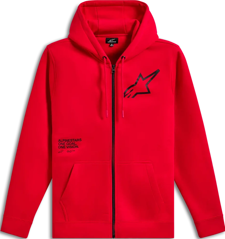 HOODIE ZIP TRANSVERSE RED S