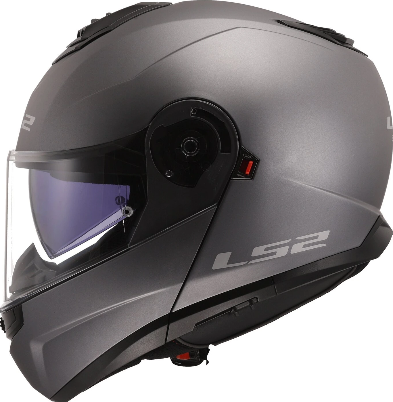 LS2 Strobe II helmet, titanium, M, matt
