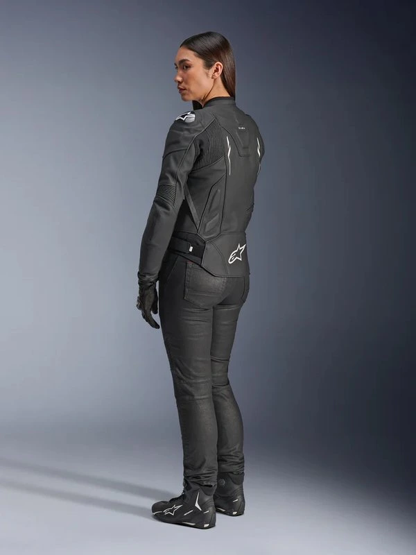 Alpinestars Leather Jacket Woman Dusk Black/white, 42