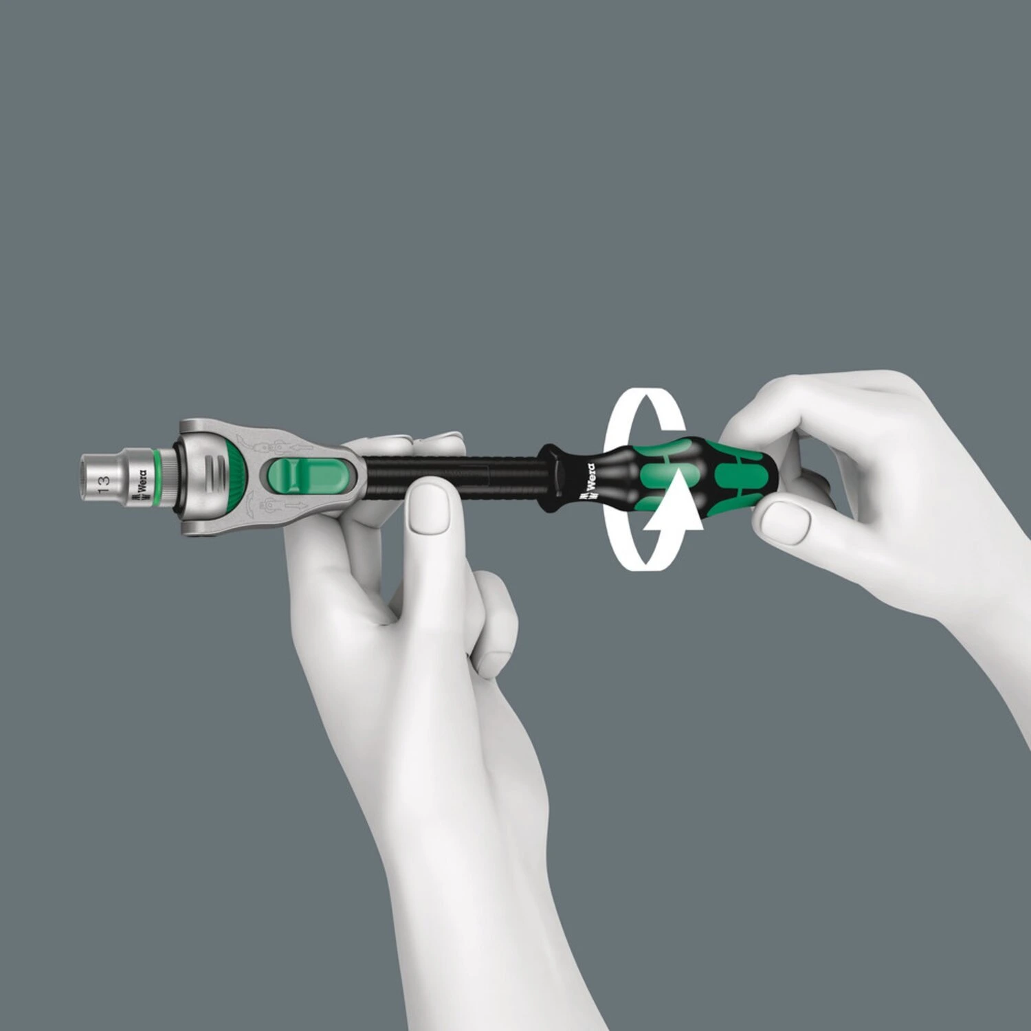 Wera Zyklop speed ratchet 1/4" drive, Green, 152 mm
