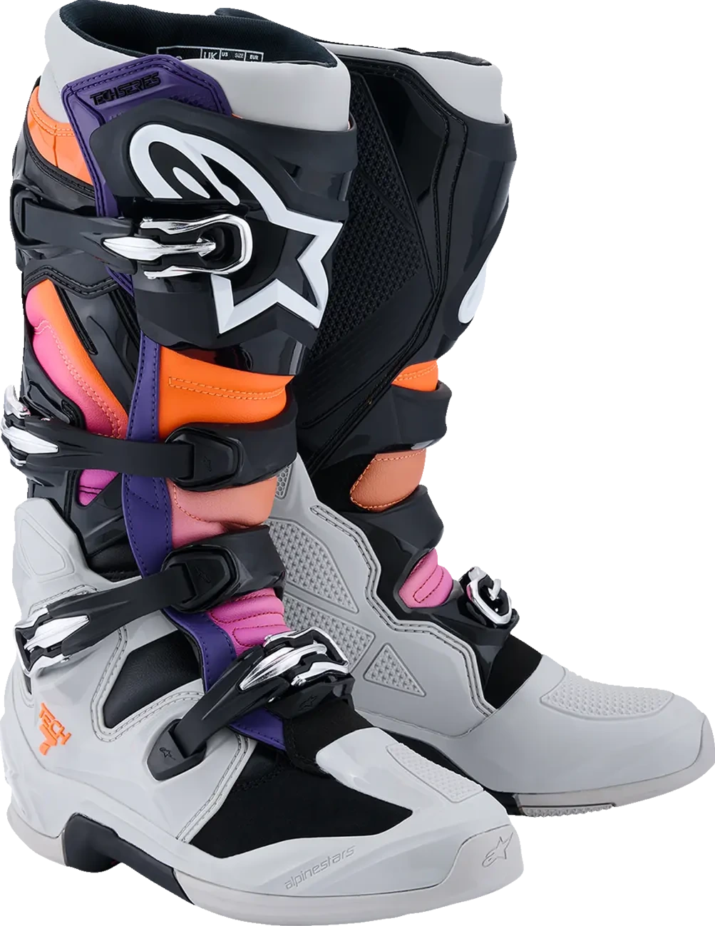 BOOT TECH 7 BLK/LT GY/ORG FL/MAG 7