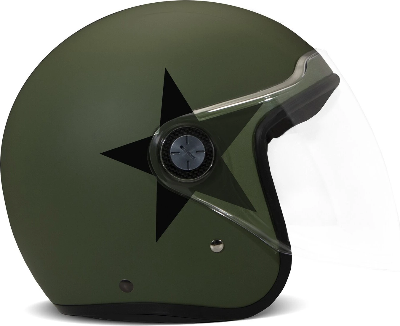 DMD P1 Jet helmet, star Green, Green, M, Matte