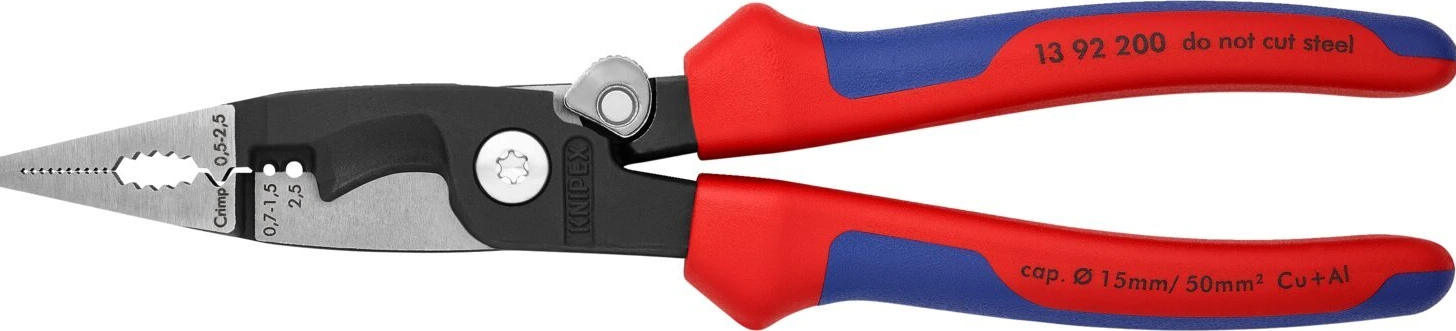 Knipex electrical installation pliers 200mm, Black