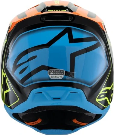 Alpinestars Helmet SM3 Youth Fray Black/Orange/YEllow Fluo, YS 48-49cm