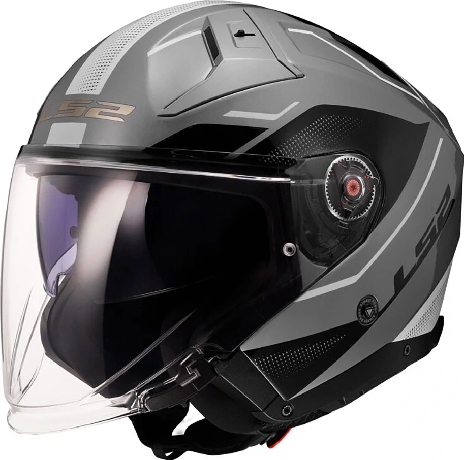 LS2 OF603 INFINITY II VEYRON helmet - Gloss Grey White, XS