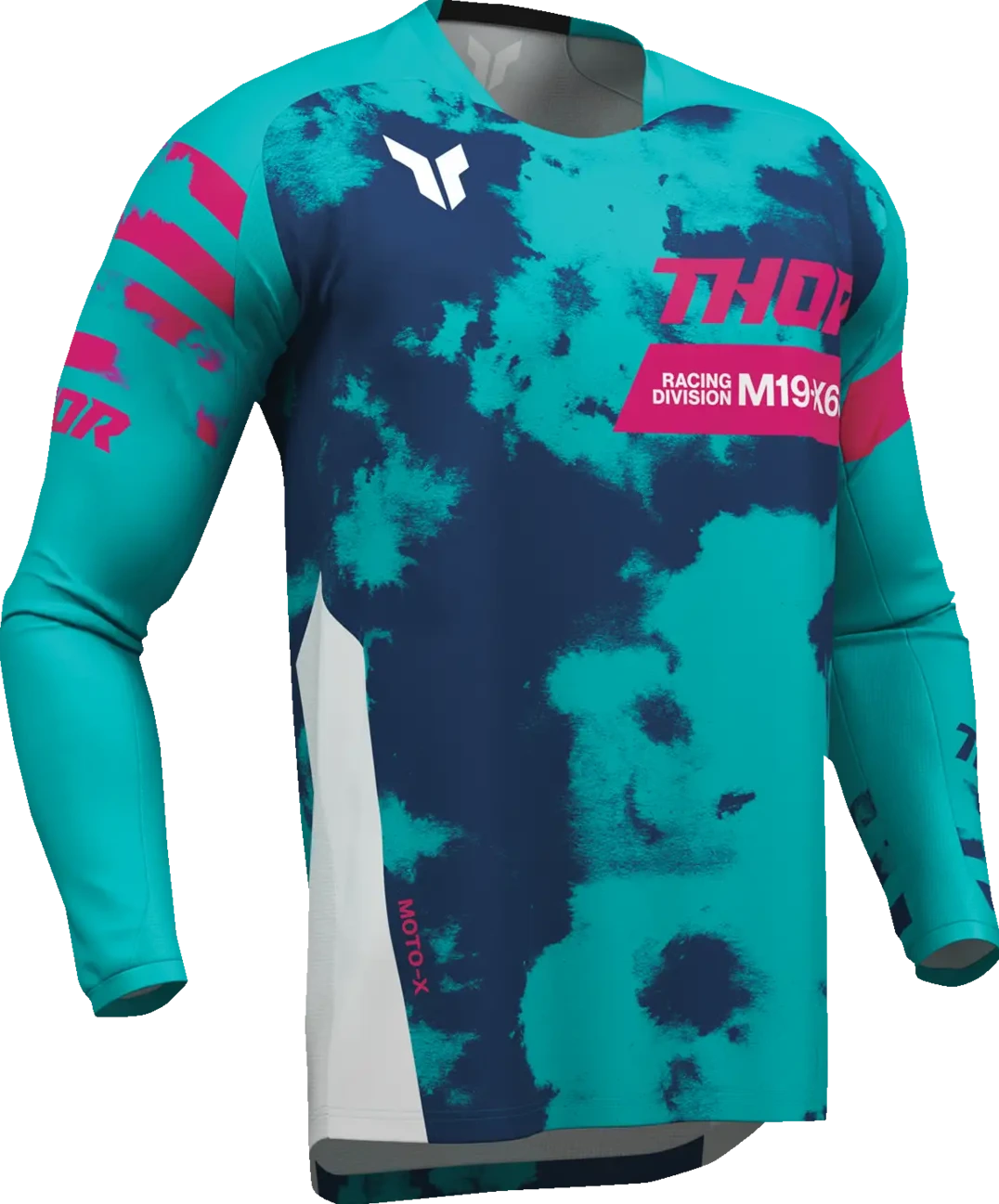 JERSEY YTH LAUNCHMODE BLEACH WT/AQ 2XS