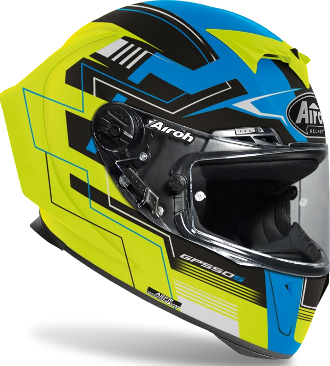 Airoh GP 550 S Challenge blue/yellow matt, XL