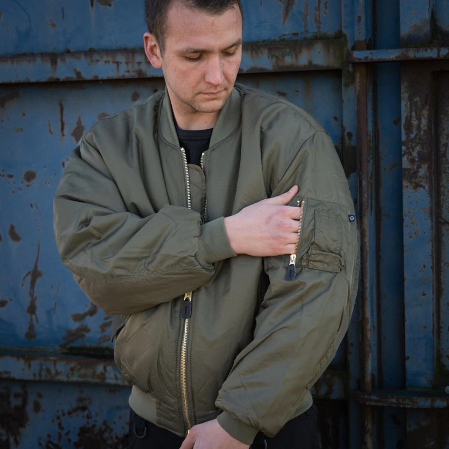 MA-1 Bomber flight jacket, dark green, M