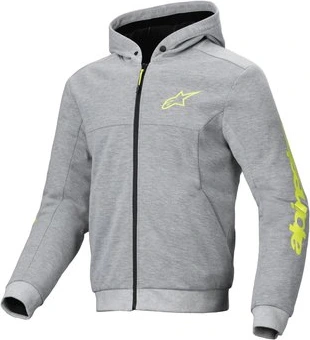 Alpinestars Hoodie Chrome v2 Gray/Yellow Fluo, S