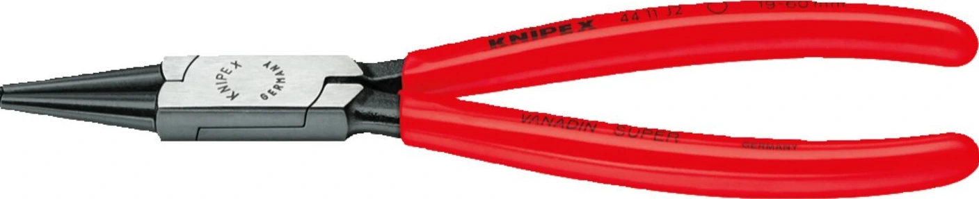 Knipex internal circlip pliers with straight tips, Black, 180 mm