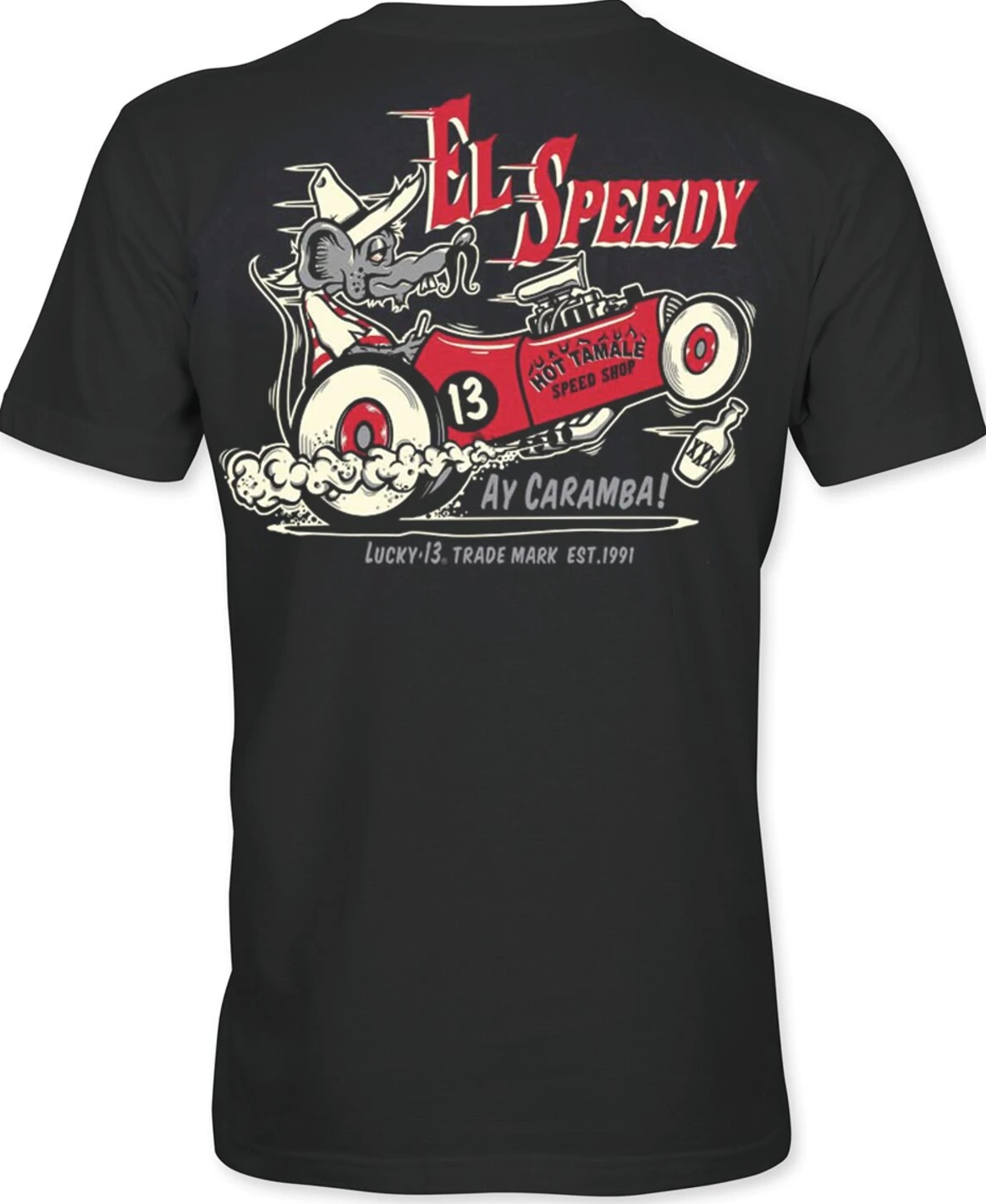 Lucky 13 El Speedy t-shirt, Black, S