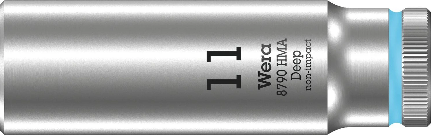 Wera, deep socket size 11mm, Brushed