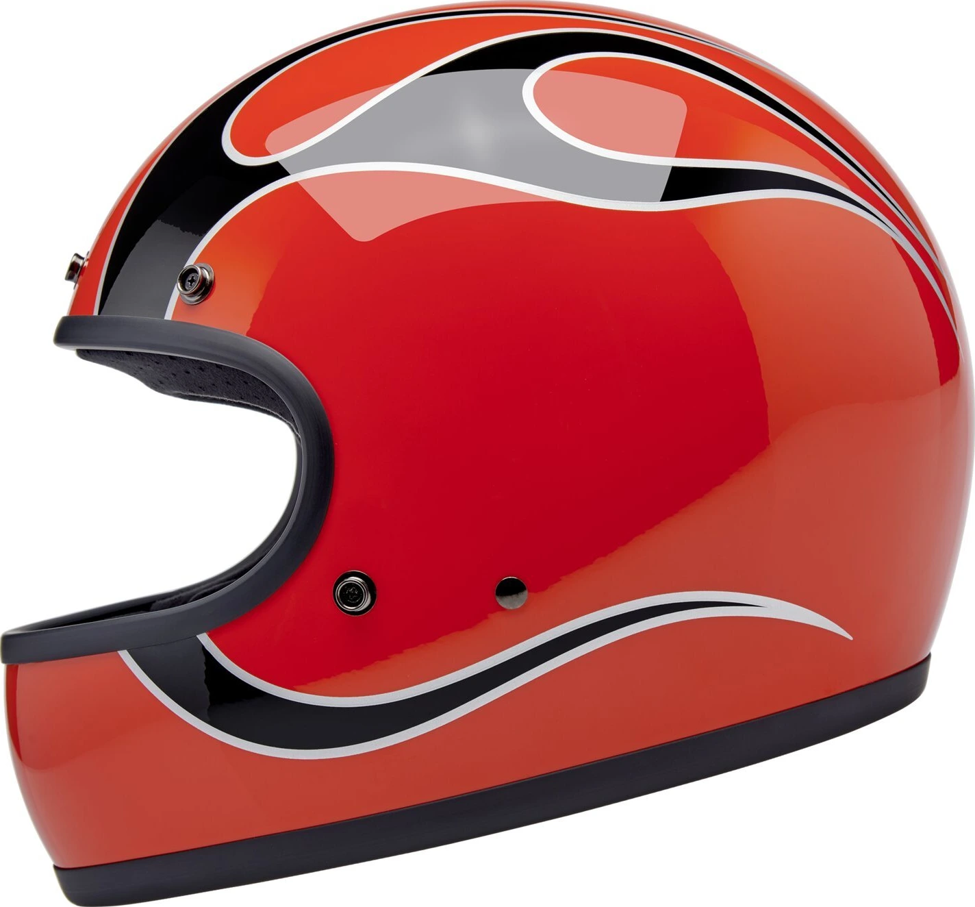 Biltwell Gringo helmet Comp, Orange, flames Orange, S, Gloss