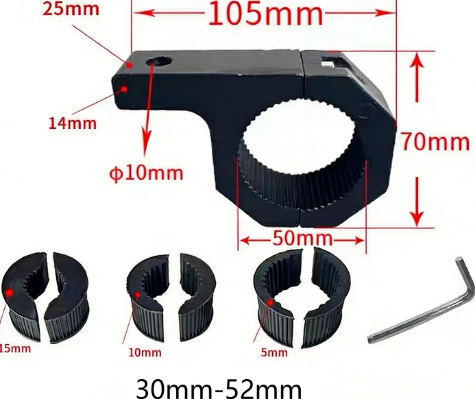 Kinwons Led šviesos laikiklis 30-52mm pora
