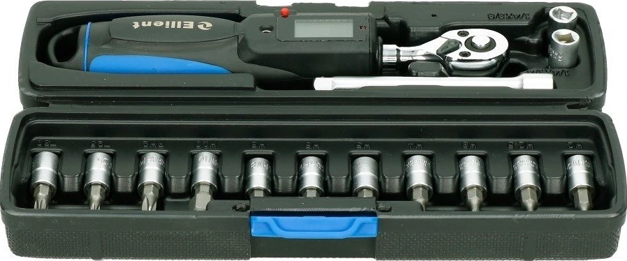 1/4" Dr. Pre-set digital torque wrench 6-30Nm with bit sets