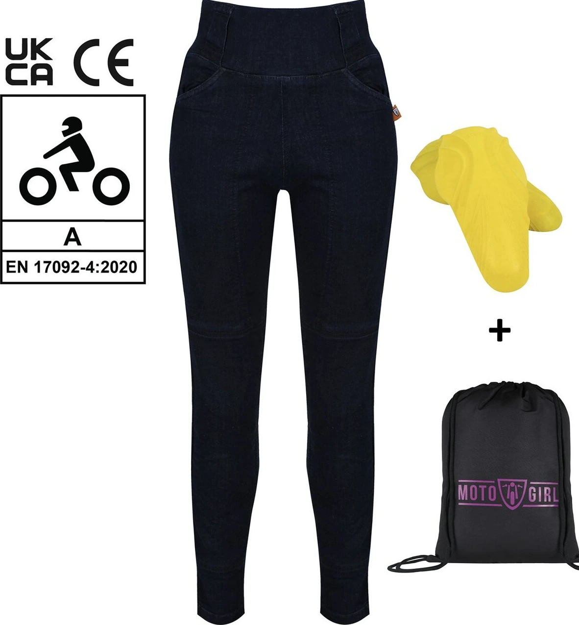 Motogirl Melissa jegging, Blue, 44