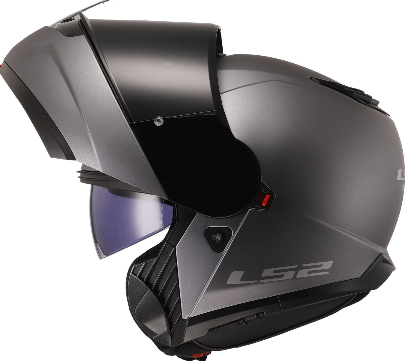 LS2 Strobe II helmet, titanium, M, matt