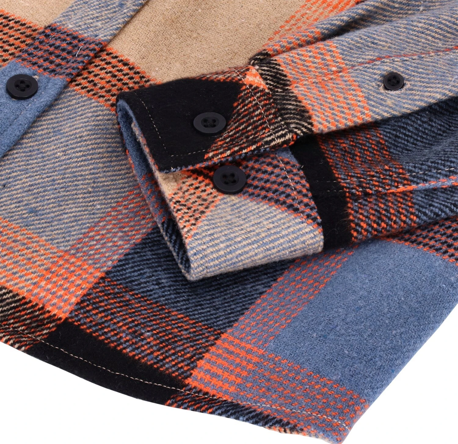 13 1/2 Steel flannel oxblood, Navy, L