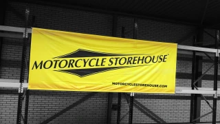 Motorcycle storehouse, logo event banner