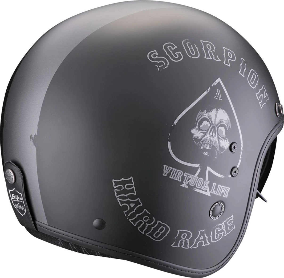 Scorpion Belfast Evo helmet, Black, silver, XS, matt
