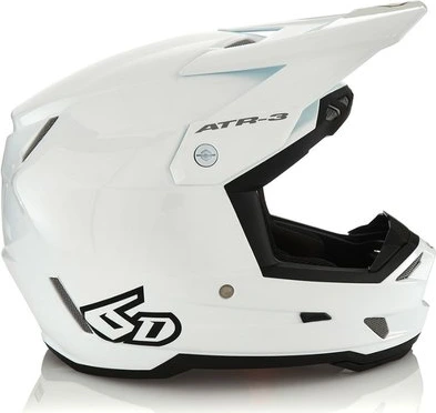 6D Helmet ATR-3 Solid Gloss White FIM, XS