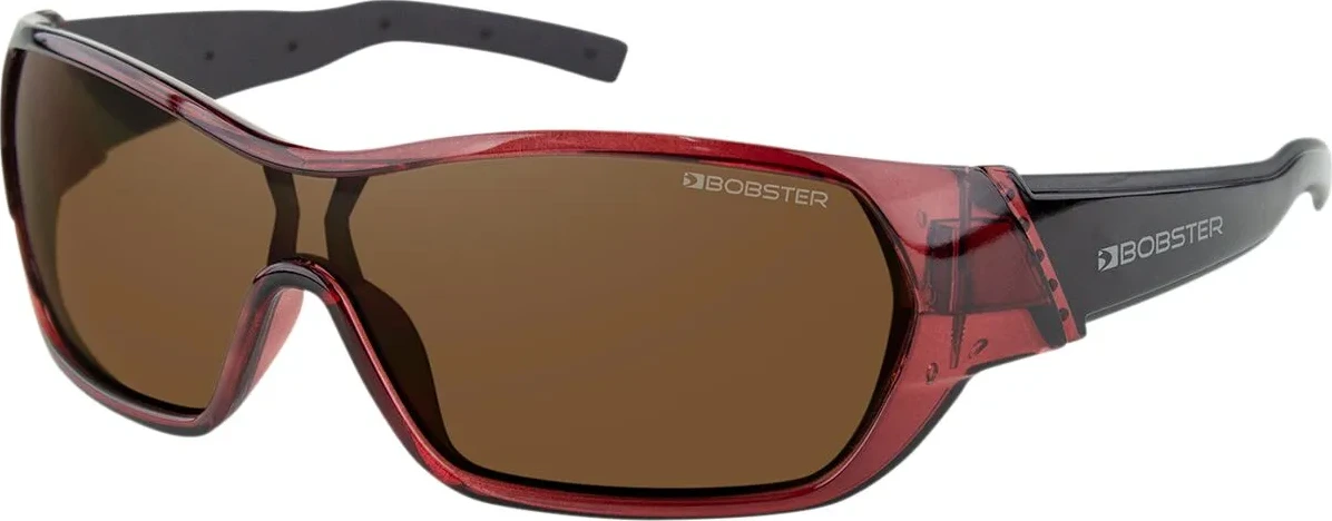 SUNGLASSES ARIA CLEAR/BURGUNDY W/ BROWN LENS