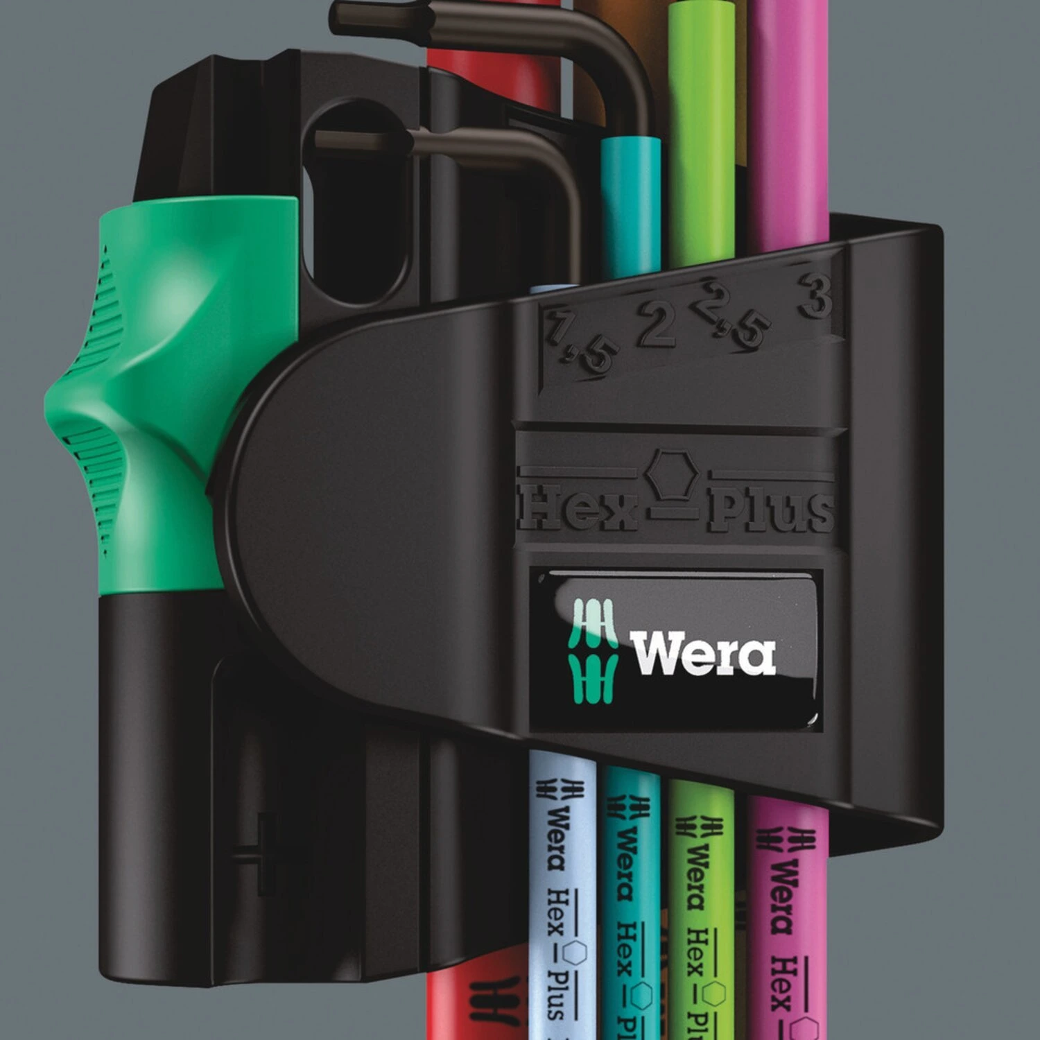 Wera hex key set multicolor Magnet - Metric, Black