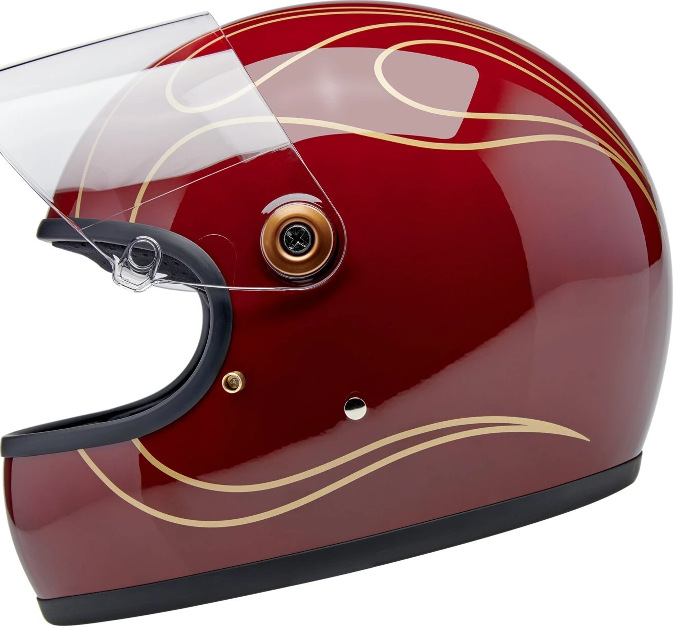 Biltwell Gringo S helmet, garnet Red, Red, flames Red, Gloss