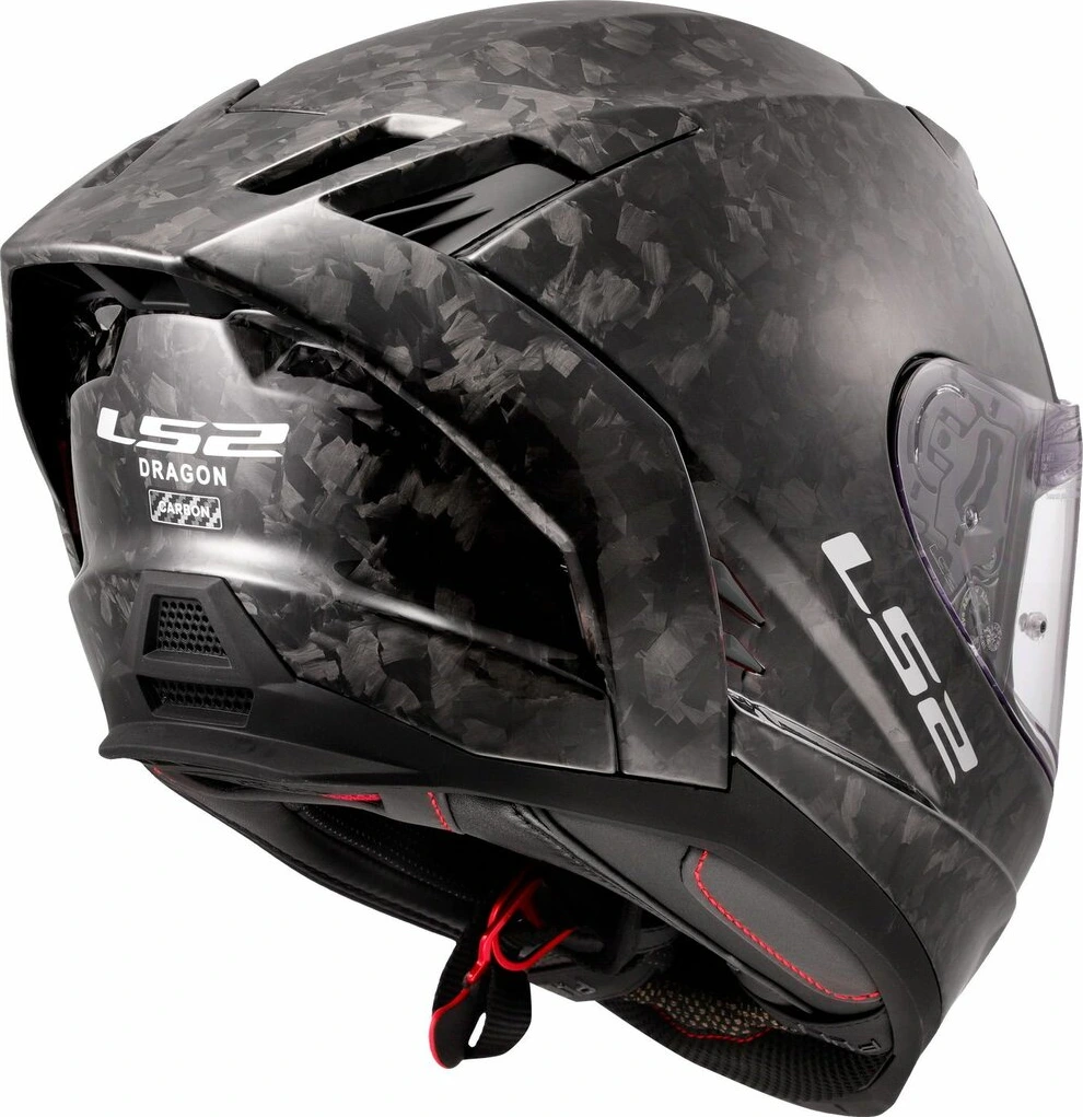 LS2 FF807 DRAGON FORGED Helmet - Gloss Carbon, S