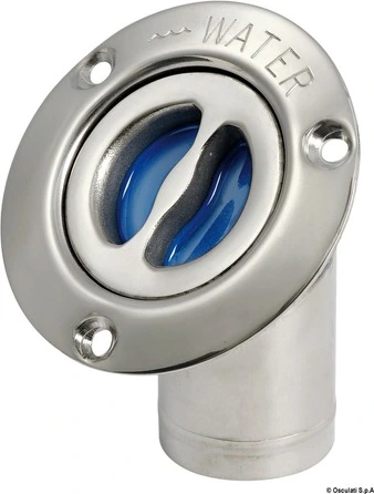 Osculati WATER deck plug polished SS 45° angled 38 mm
